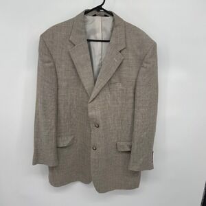 JOS‎ A BANK Joseph A Bank Men's 46L Blazer Sport Coat Linen Wool Blend Tan